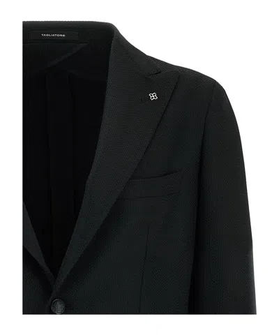 Tagliatore Single-breasted Tailored Blazer In Black