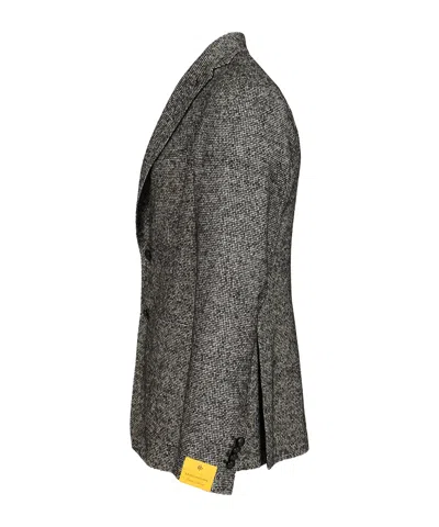 Tagliatore Montecarlo Micro Dis. Nero 56 Lana 27 Pol 17 Acr Jackets Black In Gray