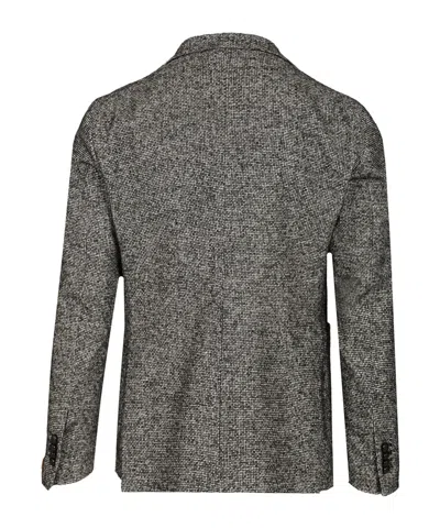 Tagliatore Montecarlo Micro Dis. Nero 56 Lana 27 Pol 17 Acr Jackets Black In Gray