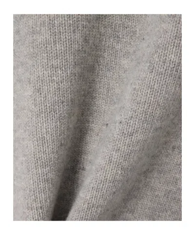 Jil Sander High-neck Zip-front Cardigan In Gray