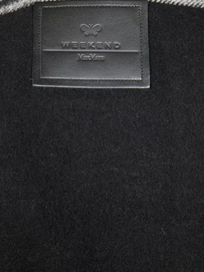 Weekend Max Mara Plaid Shawl In Black