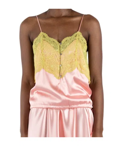 Dries Van Noten Spaghetti Strap Tank Top In Pink