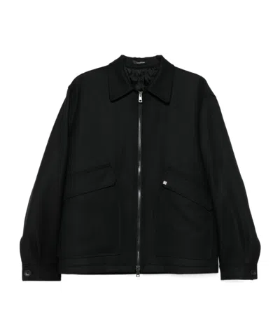 Tagliatore Long Sleeve Casual Jacket In Black