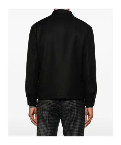 Tagliatore Long Sleeve Casual Jacket In Black