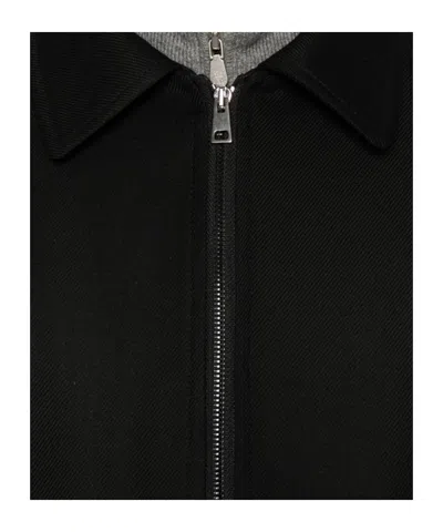 Tagliatore Long Sleeve Casual Jacket In Black