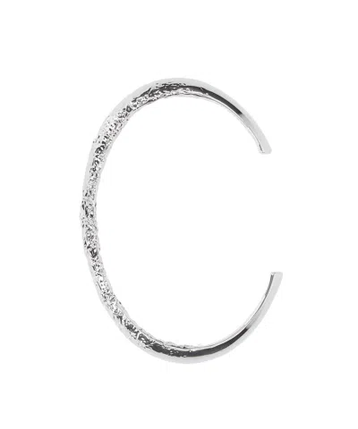 Mm6 Maison Margiela Logo Engrave Bangle In Silver