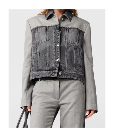 Stella Mccartney Tailored Panel Jacket Adjustable Straps Design In Gray