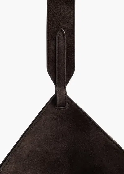 Khaite Distinctive Brown Calfskin Leather Tote With Gold Chain Detail In Brown