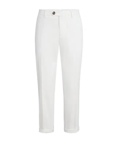 Brunello Cucinelli Button-fastening Belt-loops Trousers In White