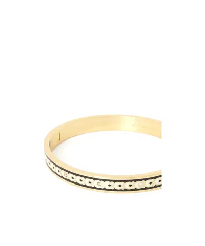 Coach Signature Bangle Bracelet In Gold
