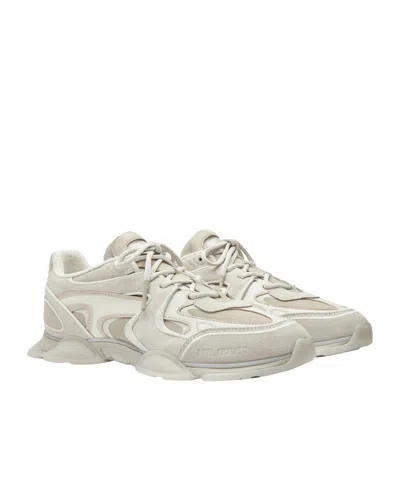 Axel Arigato Eris White Sneaker With Side Logo Lettering And Panel Design In Suede Man In Multi