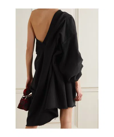 Dries Van Noten One-sleeve Knit Dress In Black