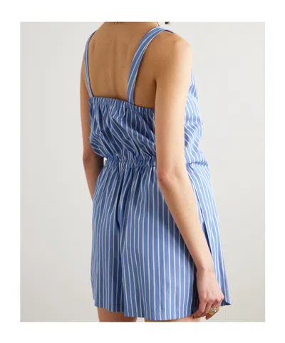 Dries Van Noten Striped Jumpsuit In Blue