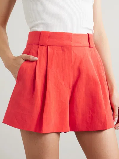 Blazé Milano Blaze Milano Coral Silk Blend Flica Selle Shorts In Brown