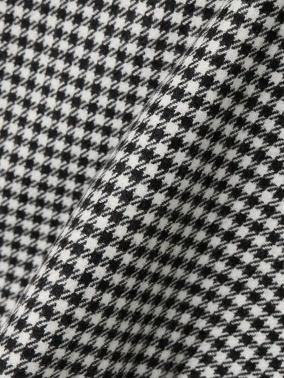 Blazé Milano Coci Velvet-trimmed Houndstooth Wool Mini Skirt In Black