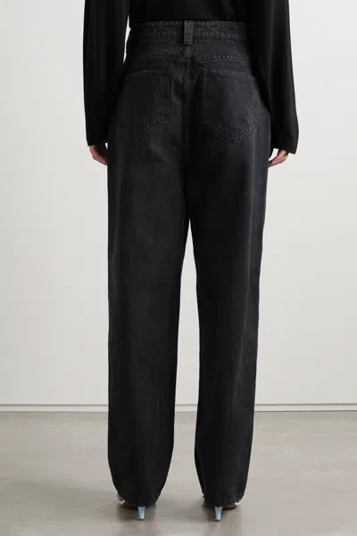 Khaite High-waisted Straight Leg Jeans In Black