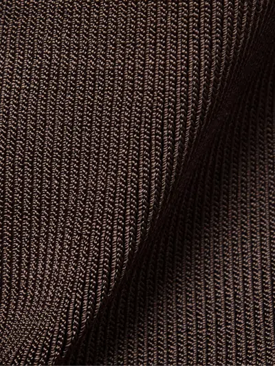 Calle Del Mar Stretch Knit Cropped Bra Top In Black