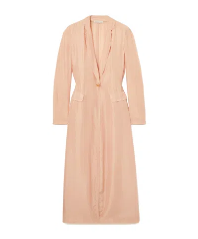 Dries Van Noten Long-sleeved Long Coat In Neutral