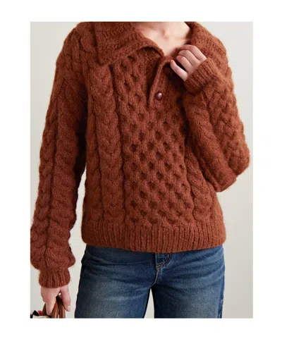 Doen Long-sleeved Knitwear In Brown