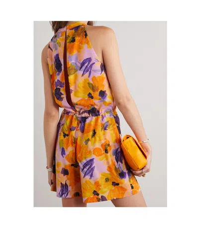 Dries Van Noten Floral Print Body Shorts In Multi