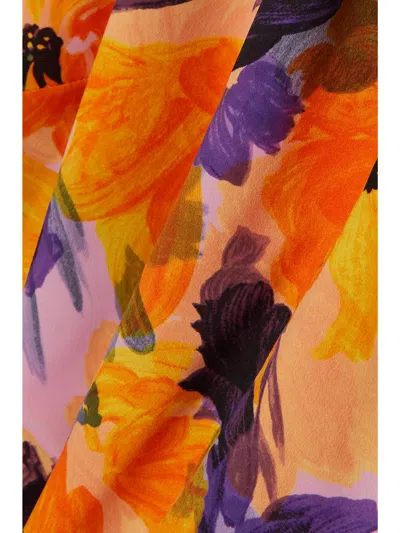 Dries Van Noten Floral Print Body Shorts In Multi