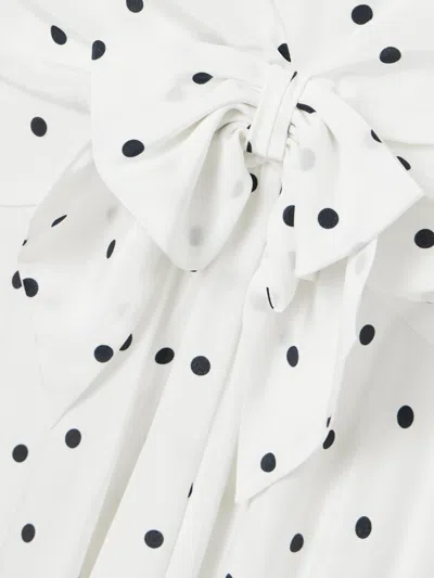 Alessandra Rich Long-sleeved Dress In White