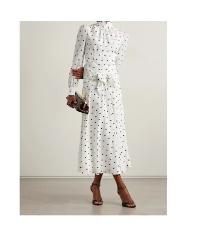 Alessandra Rich Long-sleeved Dress In White