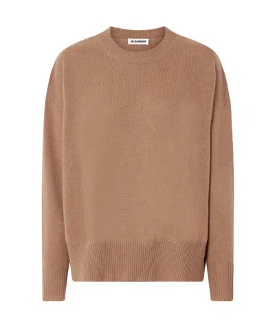 Jil Sander Cashmere Sweater In Brown
