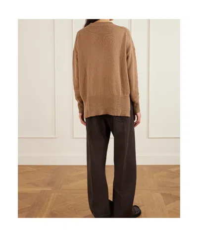 Jil Sander Cashmere Sweater In Brown