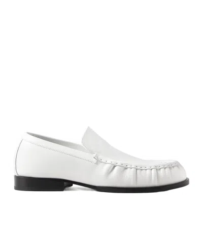 Dries Van Noten Round-toe Loafers In White