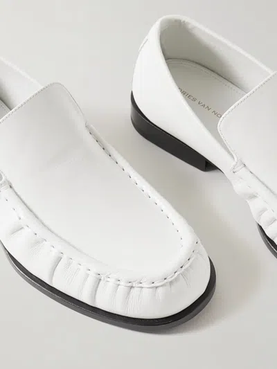 Dries Van Noten Round-toe Loafers In White