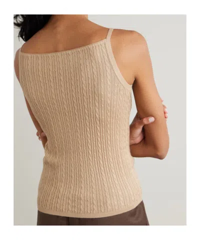 Loro Piana Rimella Cable-knit Cashmere And Silk-blend Top In Brown