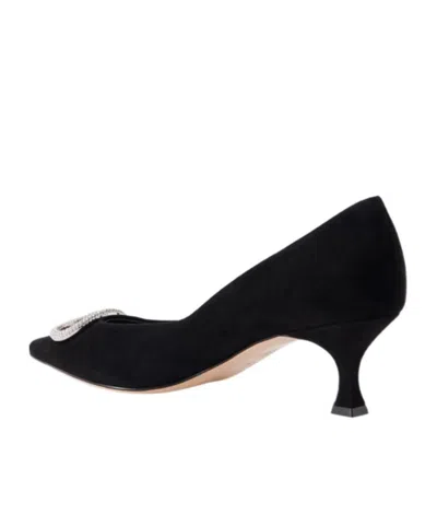 Gucci Embellished Suede Pumps In Black