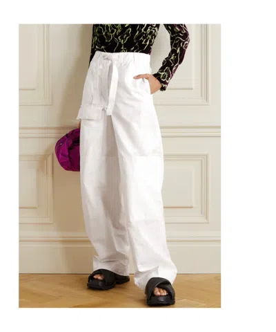 Dries Van Noten Cotton-canvas Wide-leg Cargo Pants In White
