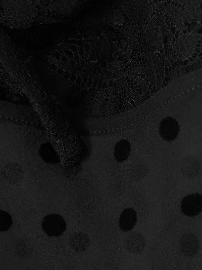 Alessandra Rich Polka Dot Suspenders In Black