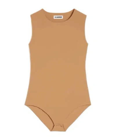 Jil Sander Bodysuit In Brown