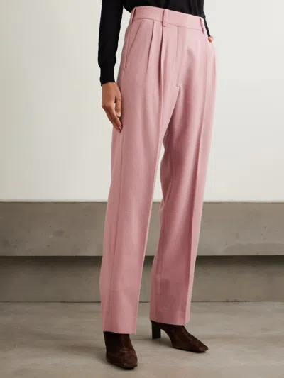 Blazé Milano Pleated Tailored Trousers In Pink