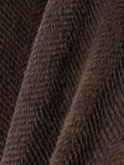 Blazé Milano This Is It Gliss Herringbone Alpaca And Wool-blend Jacket In Brown
