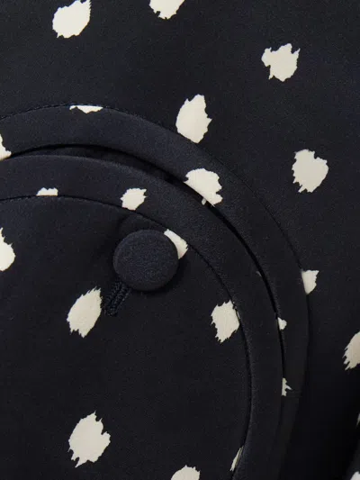 Blazé Milano Shamo Polka-dot Silk Jacket In Black