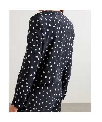 Blazé Milano Shamo Polka-dot Silk Jacket In Black