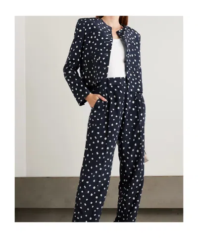 Blazé Milano Shamo Polka-dot Silk Jacket In Black