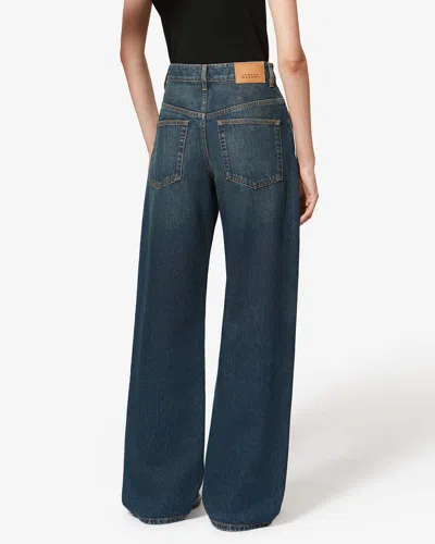 Isabel Marant Dromie Pocket Jeans In Blue