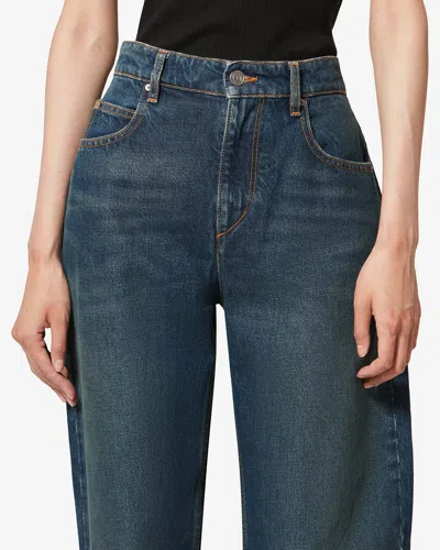 Isabel Marant Dromie Pocket Jeans In Blue