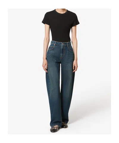 Isabel Marant Dromie Pocket Jeans In Blue
