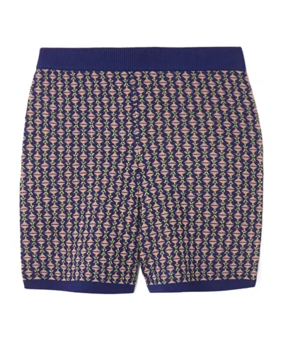 Dries Van Noten Jacquard Shorts In Blue