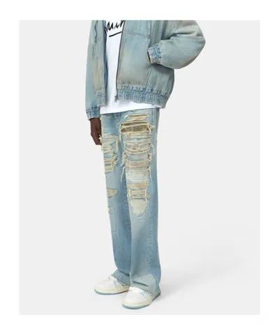 Amiri Distressed-effect Denim Jeans In Blue