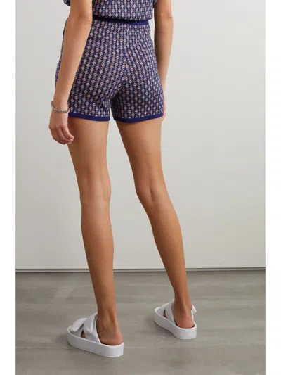 Dries Van Noten Jacquard Shorts In Blue