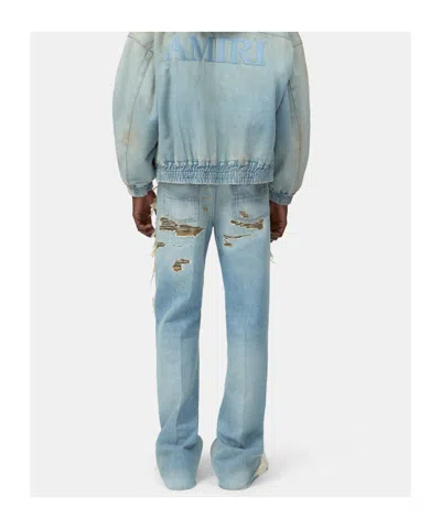 Amiri Distressed-effect Denim Jeans In Blue