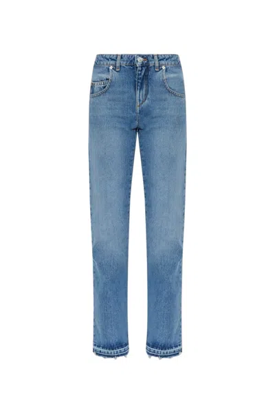 Isabel Marant Denala Frayed Jeans In Blue