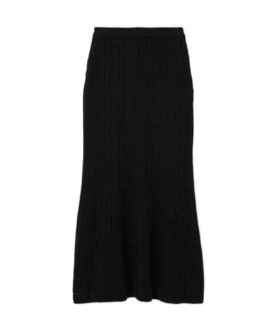 Alessandra Rich Elastic Waist Skirt In Black